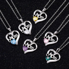 Heart MOM Pendant Necklace