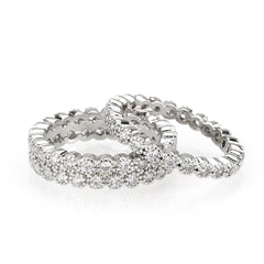 1605 - Rhodium Brass Ring with CUBIC ZIRCONIA in Clear