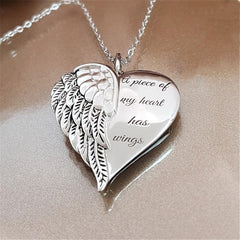 Angel Wings Alloy Pendant Necklace