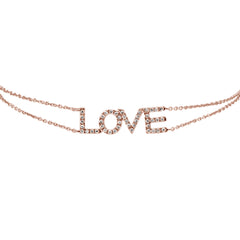 Love Script Heart Diamond Bracelet 7