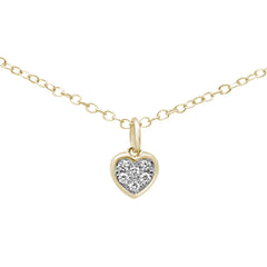 14K Rose Gold Diamond Heart Pendant 18