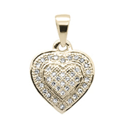 SPECIAL! 10K Gold Diamond Heart Pendant