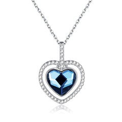 925 Double Heart Necklace with Cubic Zirconia Necklace