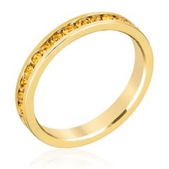 Yellow Stackable Eternity Band