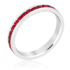 Ruby Swarovski Eternity Stackable Band