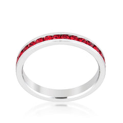 Ruby Swarovski Eternity Stackable Band