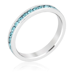 Aquamarine Swarovski Eternity Band