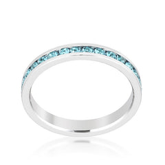 Aquamarine Swarovski Eternity Band