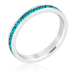 Turquoise Swarovski Stackable Eternity Band