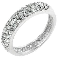 Pave Crystal Silver Band