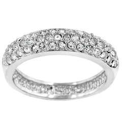 Pave Crystal Silver Band