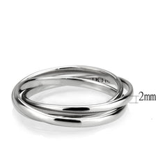 3743 - High polished Stainless Steel Interlocking Ring