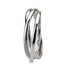 3743 - High polished Stainless Steel Interlocking Ring