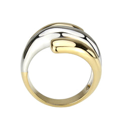 3796 - Two Tone IP Gold (Ion Plating) Stainless Steel Ring with NoStone in No Stone