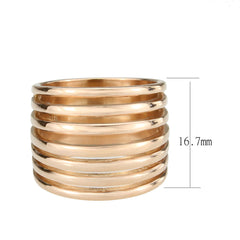 3797 - IP Rose Gold(Ion Plating) Stainless Steel Ring with NoStone in No Stone