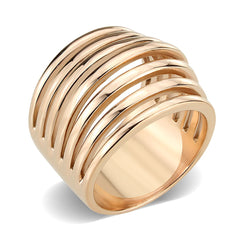 3797 - IP Rose Gold(Ion Plating) Stainless Steel Ring with NoStone in No Stone