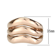 3799 - IP Rose Gold(Ion Plating) Stainless Steel Ring with NoStone