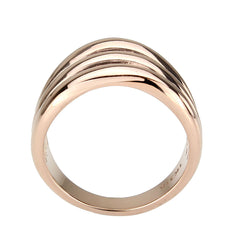 3799 - IP Rose Gold(Ion Plating) Stainless Steel Ring with NoStone