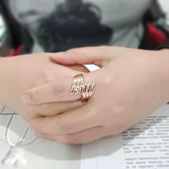 3800 - IP Rose Gold(Ion Plating) Stainless Steel Ring with NoStone in No Stone