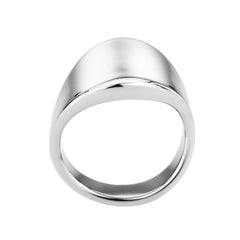 3801 - High polished (no plating) Stainless Steel Ring with NoStone in No Stone