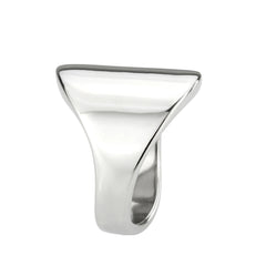 3801 - High polished (no plating) Stainless Steel Ring with NoStone in No Stone