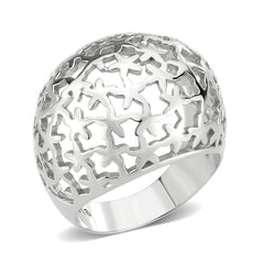 3802 - High polished (no plating) Stainless Steel Ring with NoStone in No Stone