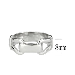 3803 - High polished (no plating) Stainless Steel Ring with NoStone in No Stone