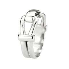 3803 - High polished (no plating) Stainless Steel Ring with NoStone in No Stone