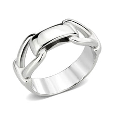 3803 - High polished (no plating) Stainless Steel Ring with NoStone in No Stone