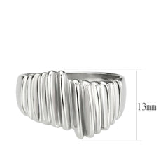 3804 - High polished (no plating) Stainless Steel Ring with NoStone in No Stone