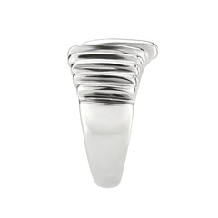 3804 - High polished (no plating) Stainless Steel Ring with NoStone in No Stone