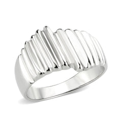 3804 - High polished (no plating) Stainless Steel Ring with NoStone in No Stone