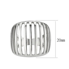 3805 - High polished (no plating) Stainless Steel Ring with NoStone in No Stone