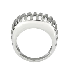 3805 - High polished (no plating) Stainless Steel Ring with NoStone in No Stone