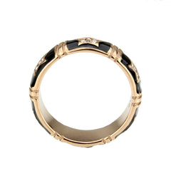 3826 - IP Rose Gold(Ion Plating) Stainless Steel Ring with CRYSTAL in Clear