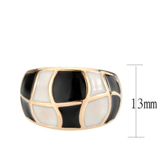 3827 - IP Rose Gold(Ion Plating) Stainless Steel Ring with NoStone in No Stone