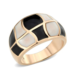 3827 - IP Rose Gold(Ion Plating) Stainless Steel Ring with NoStone in No Stone