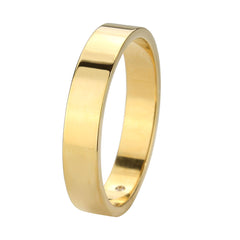 3832 - IP Gold Stainless Steel Ring with CRYSTAL in Clear